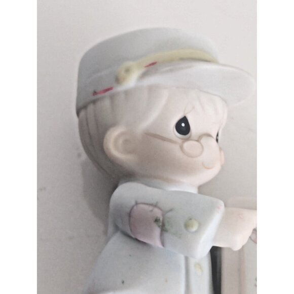 Two Vintage Precious Moments Sugar Land Theme Figurines 1995 Cat & Sign Holder - Picture 10 of 15